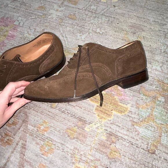 Loake suede brown Oxford dress shoes sz 7
